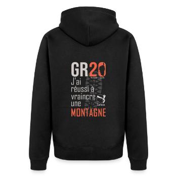 GR20 GR 20 randonnée gr 20 marcher montagne corse - Veste à capuche bio Premium Unisexe - noir - Dos - Nico (187cm)