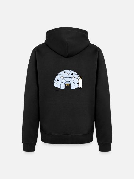 Iglo Go - Unisex Premium Organic Zip Hoodie - black