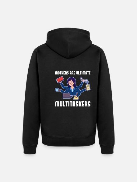 Multitasking for Mother's Day - Unisex Premium Organic Zip Hoodie - black