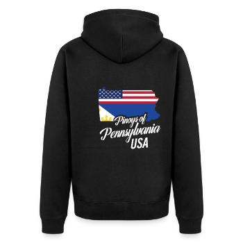 Les Philippins de Pennsylvanie conçoivent pour Proud - Veste à capuche bio Premium Unisexe - noir - Dos - Nico (187cm)