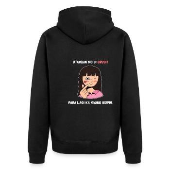 Fil-Am Crush Design pour les fiers Pinoys - Veste à capuche bio Premium Unisexe - noir - Dos - Nico (187cm)