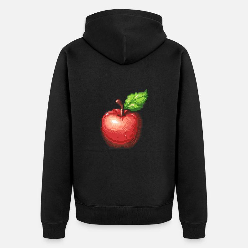 Icône Apple Pixel - Veste à capuche bio Premium Unisexe - noir