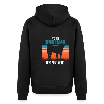 Appenzeller Sennenhund - Unisex Premium Bio Zip Hoodie - Schwarz - Hinten - Nico (187cm)