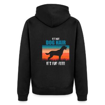 Chesapeake Bay Retriever - Unisex Premium Bio Zip Hoodie - Schwarz - Hinten - Nico (187cm)