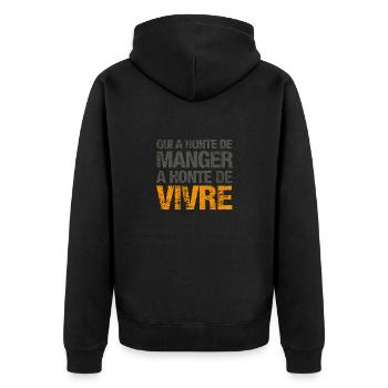 Honte de vivre - Veste à capuche bio Premium Unisexe - noir - Dos - Nico (187cm)