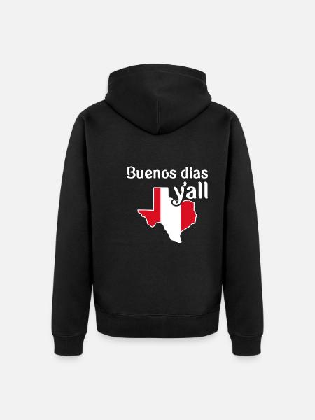 Peruanisch-texanisches Design für Einwanderer - Unisex Premium Bio Zip Hoodie - Schwarz