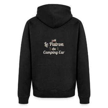The of the Motorhome - Unisex Premium Organic Zip Hoodie - black - Back - Nico (187cm)