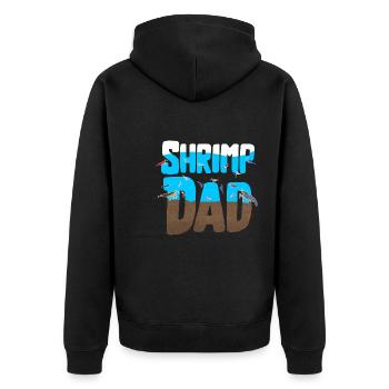 Daddy by Shrimp Pet Design pour les fiers fans de crevettes - Veste à capuche bio Premium Unisexe - noir - Dos - Nico (187cm)