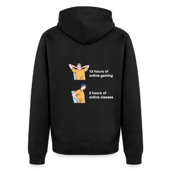 Conception de blagues d’étudiants pour les jeunes fiers Pinoys - Veste à capuche bio Premium Unisexe - noir - Dos - Nico (187cm)