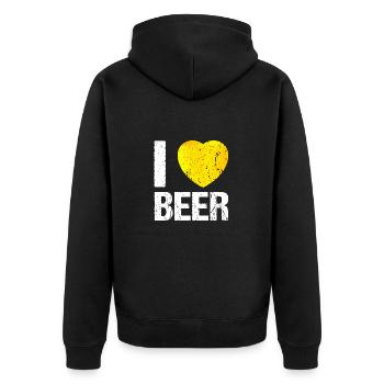 J’adore Beer Bier - Veste à capuche bio Premium Unisexe - noir - Dos - Nico (187cm)