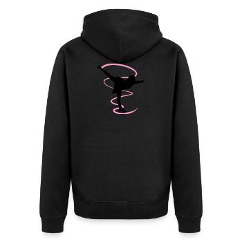Eiskunstlauf Schlittschuhlauf Eis Figuren Tanz - Unisex Premium Bio Zip Hoodie - Schwarz - Hinten - Nico (187cm)