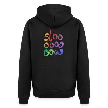 slooow - Veste à capuche bio Premium Unisexe - noir - Dos - Nico (187cm)
