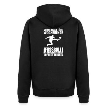 Boisson de bière de football de week-end cadeau de sport - Veste à capuche bio Premium Unisexe - noir - Dos - Nico (187cm)