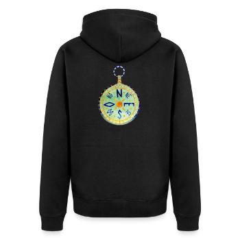 boussole - Veste à capuche bio Premium Unisexe - noir - Dos - Nico (187cm)