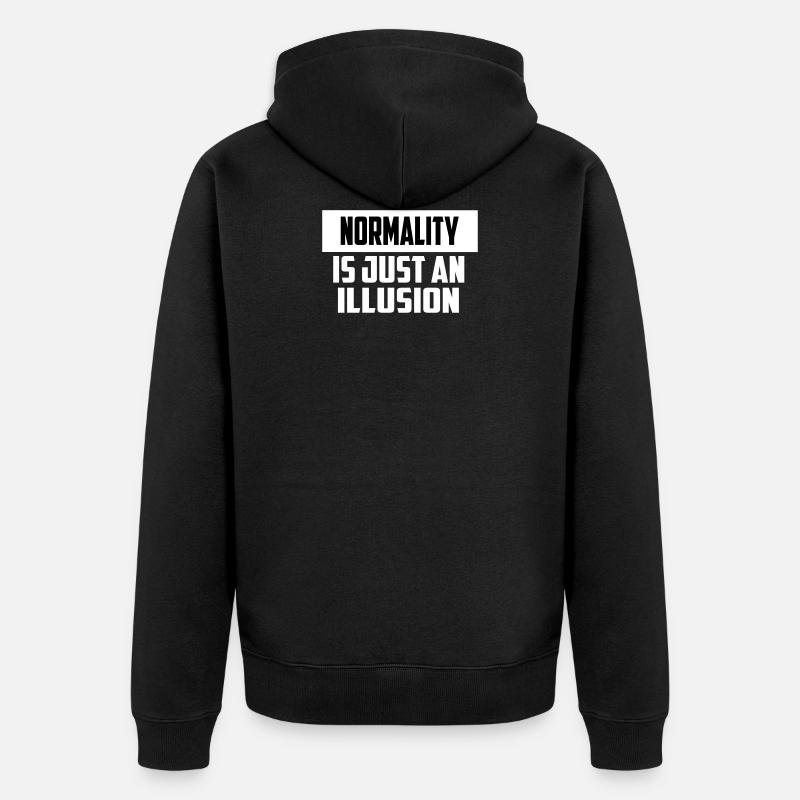 normalité citation drôle - Veste à capuche bio Premium Unisexe - noir
