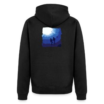 Divers Dive Underwater Gift - Unisex Premium Organic Zip Hoodie - black - Back - Nico (187cm)