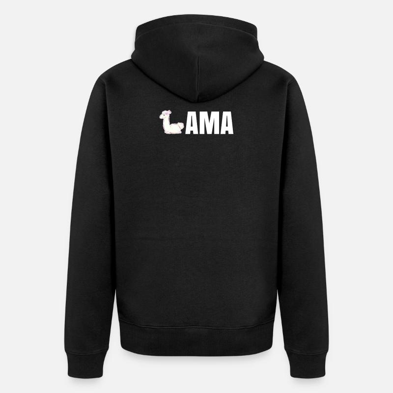 lama - Veste à capuche bio Premium Unisexe - noir