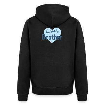 Little Brother - petit frère - Cadeau - Veste à capuche bio Premium Unisexe - noir - Dos - Nico (187cm)