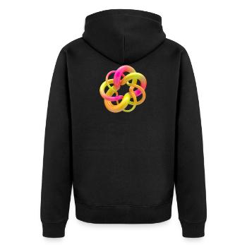 noeud doux - Veste à capuche bio Premium Unisexe - noir - Dos - Nico (187cm)