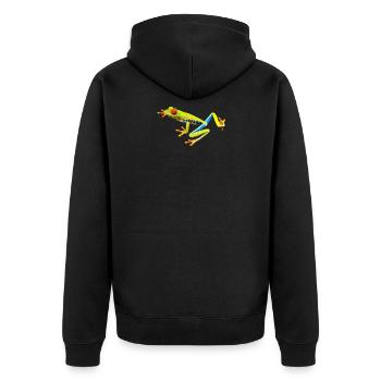 Grenouille toxique - Veste à capuche bio Premium Unisexe - noir - Dos - Nico (187cm)