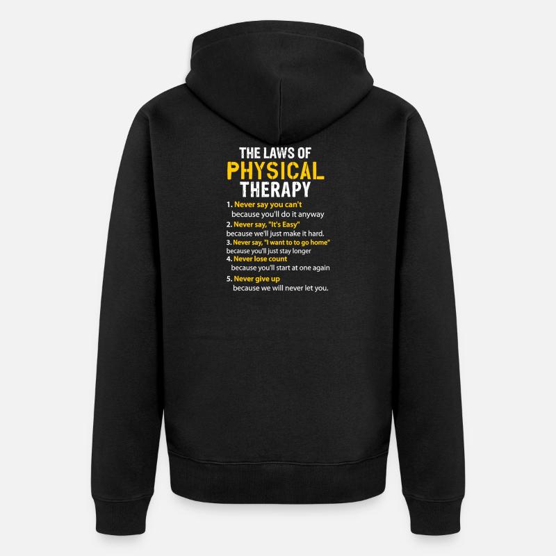 T-shirts de physiothérapie - Veste à capuche bio Premium Unisexe - noir