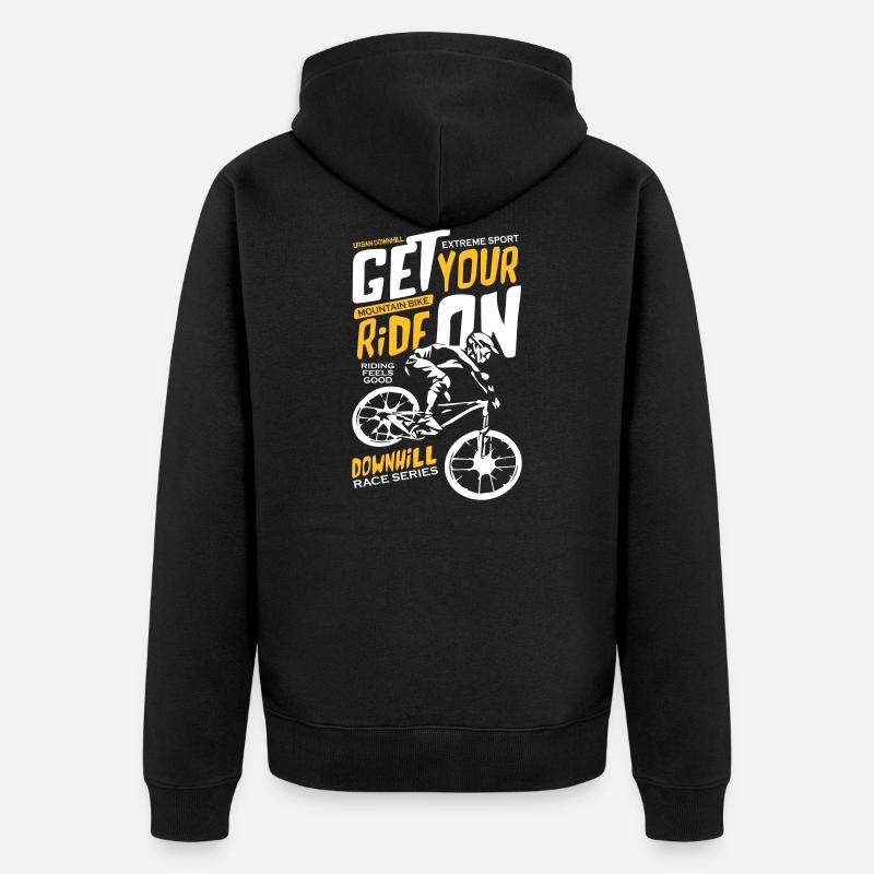 Downhill Race Series - Unisex Premium Bio Zip Hoodie - Schwarz