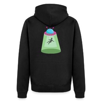 OVNI - Veste à capuche bio Premium Unisexe - noir - Dos - Nico (187cm)