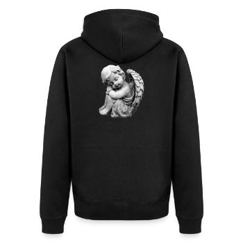Angel Angel Idée cadeau petit ange - Veste à capuche bio Premium Unisexe - noir - Dos - Nico (187cm)