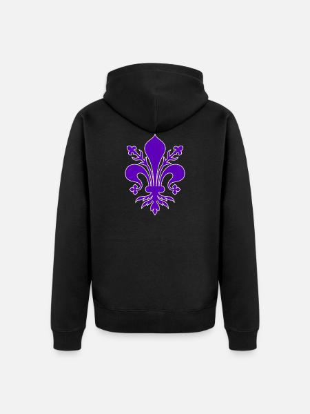 Lys violet Florence - Veste à capuche bio Premium Unisexe - noir