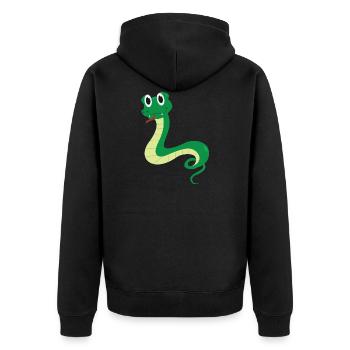 ligne - Veste à capuche bio Premium Unisexe - noir - Dos - Nico (187cm)