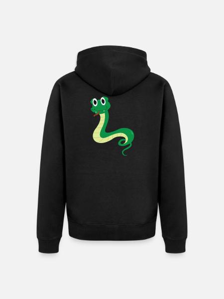 line - Unisex Premium Organic Zip Hoodie - black