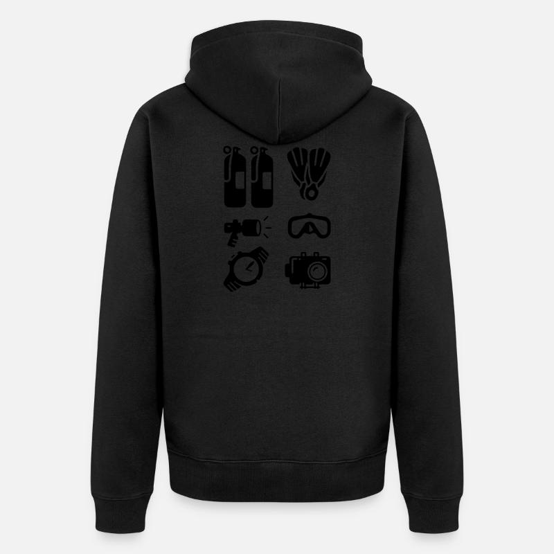 Diving Dive plonger - Veste à capuche bio Premium Unisexe - noir
