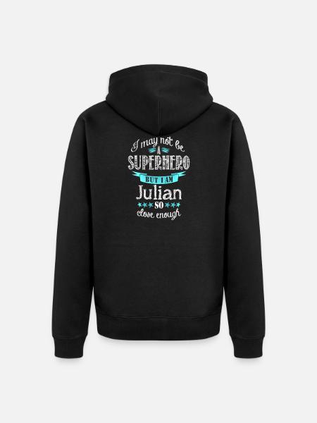 Julian - Unisex Premium Organic Zip Hoodie - black