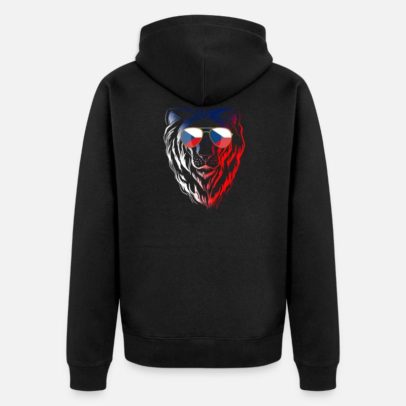 République tchèque - Veste à capuche bio Premium Unisexe - noir