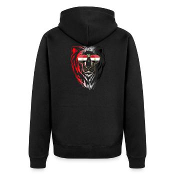 Ägypten - Unisex Premium Bio Zip Hoodie - Schwarz - Hinten - Nico (187cm)