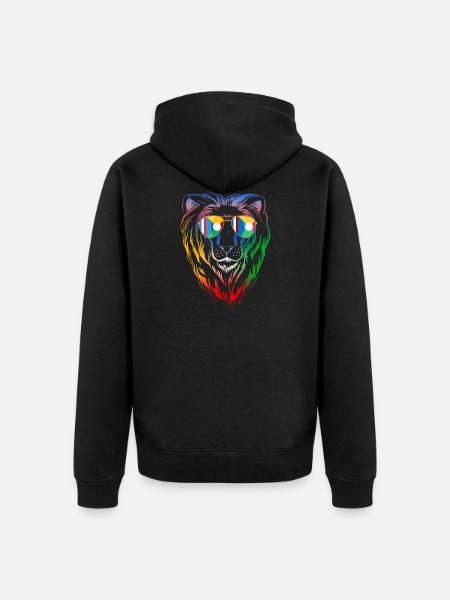 Réunion - Unisex Premium Organic Zip Hoodie - black