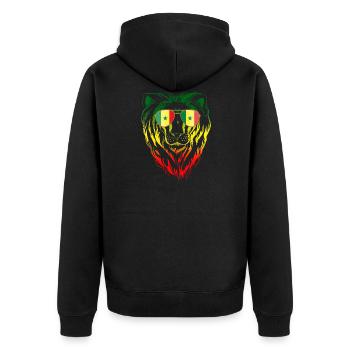Sénégal - Veste à capuche bio Premium Unisexe - noir - Dos - Nico (187cm)