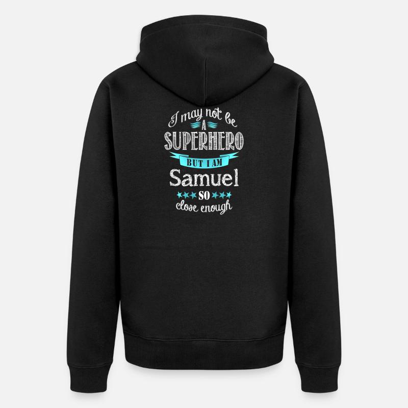 Samuel - Unisex Premium Bio Zip Hoodie - Schwarz