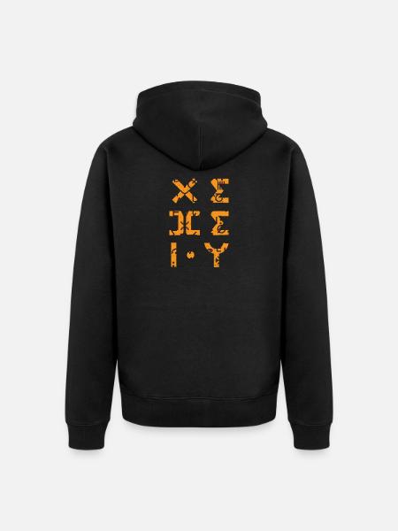 TIFINAGH ALPHABET AMAZIGH - Unisex Premium Organic Zip Hoodie - black