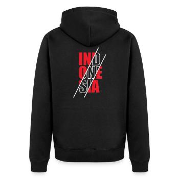 Indonésie - Veste à capuche bio Premium Unisexe - noir - Dos - Nico (187cm)