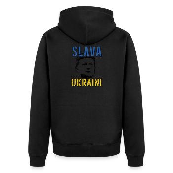 Slava Ukraini zelesnky - Veste à capuche bio Premium Unisexe - noir - Dos - Nico (187cm)