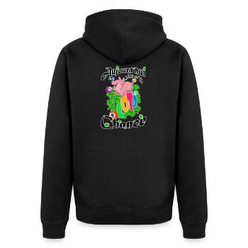 Aujourd'hui j'ai de la chance! loto - Veste à capuche bio Premium Unisexe - noir - Dos - Nico (187cm)