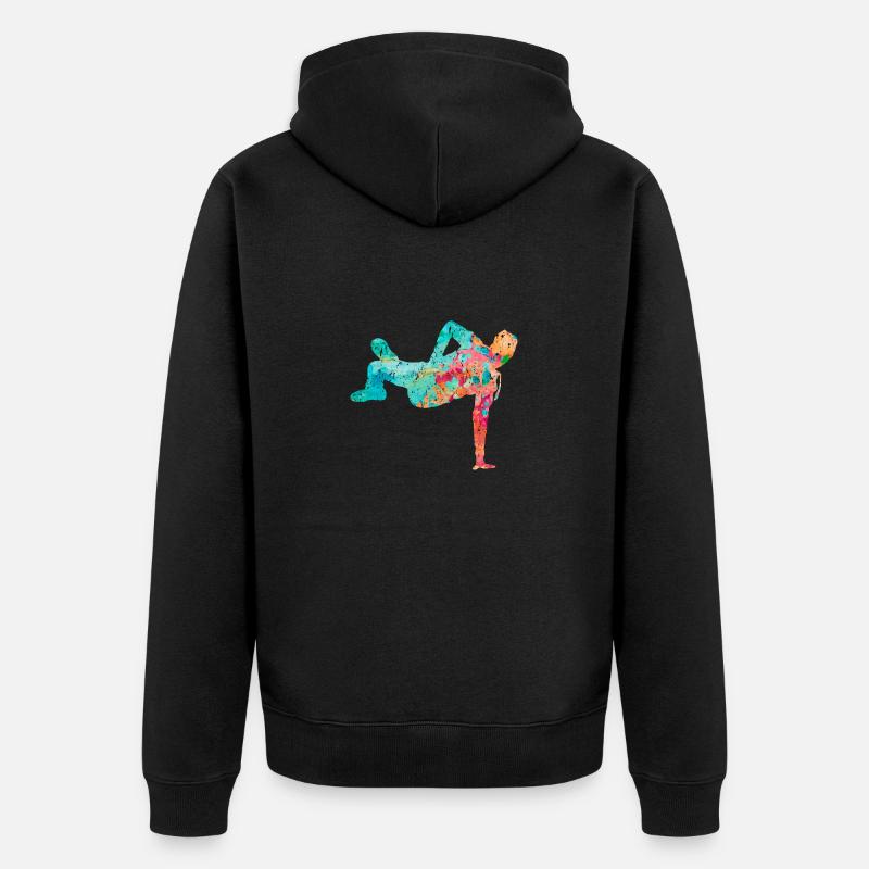 Breakdance Breakdancer PopArt - Veste à capuche bio Premium Unisexe - noir