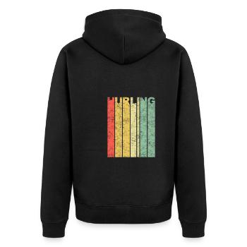 Gaélique Football Rétro Vintage Hurling Irlande - Veste à capuche bio Premium Unisexe - noir - Dos - Nico (187cm)