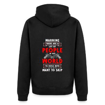 Pistol Ammunition Freedom - Unisex Premium Organic Zip Hoodie - black - Back - Nico (187cm)