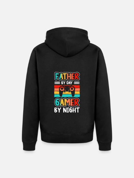 Nerd Online-Game Geek - Unisex Premium Organic Zip Hoodie - black