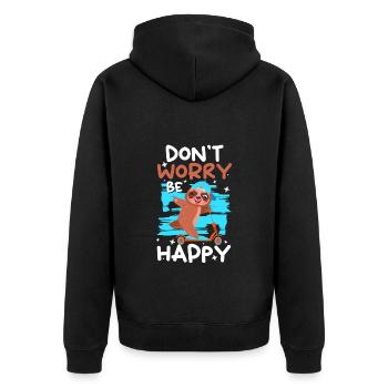 Paresseux Hang Out Cozy - Veste à capuche bio Premium Unisexe - noir - Dos - Nico (187cm)
