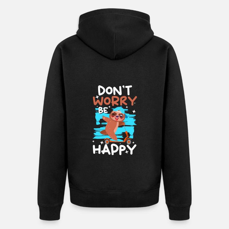 Paresseux Hang Out Cozy - Veste à capuche bio Premium Unisexe - noir