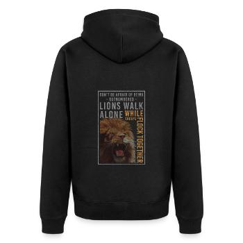 Lion Afrique Predator Tigre - Veste à capuche bio Premium Unisexe - noir - Dos - Nico (187cm)