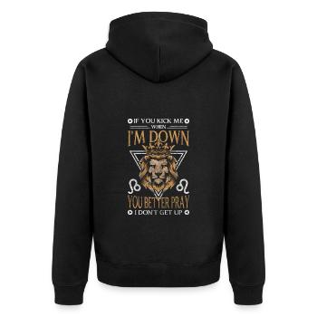 Horoscope Birth Constellation - Unisex Premium Organic Zip Hoodie - black - Back - Nico (187cm)